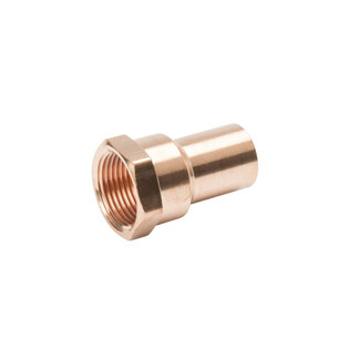 Mueller PF01547 3/4'' X 1/2'' Copper Small Female Street Reducing Adapter Lead Free (FTG X FPT)