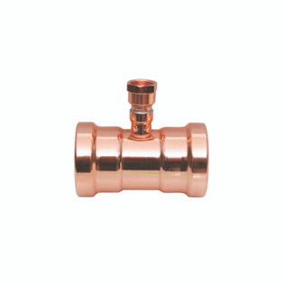 Mueller PF02727 2 1/2'' X 2 1/2'' X 3/4'' Copper Large Female Reducing Tee (P X P X FPT)