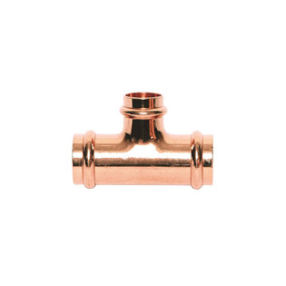 Mueller PF04047 1/2" X 1/2" X 3/4" Copper Small Reducing Tee (P X P X P)