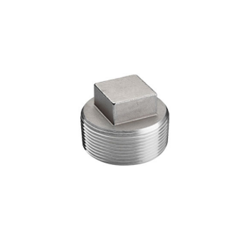 Merit Brass K417-08 1/2" Stainless Steel T304 Threaded Square Head Cored Plug (150 PSI)