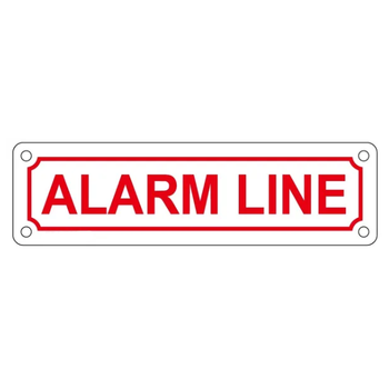 2" X 7" Alarm Line Aluminum Sign