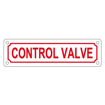 2" X 7" Control Valve Aluminum Sign