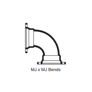 Sigma XMB690 6" Ductile Iron C110 MJ X MJ 90° Elbow Mechanical Joint Fitting
