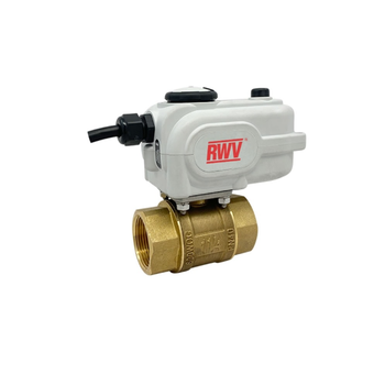 Red-White Valve 5930 2" Brass Full Port Ball Valve With 24Vac Electric Actuator