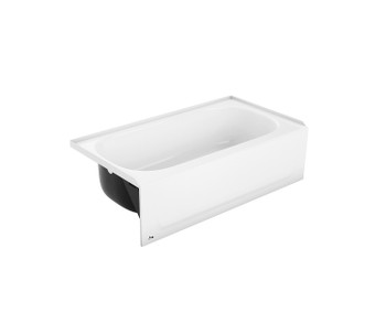 Bootz 011-3302-00 Kona Porcelain Enamel Alcove Right-Hand Drain Bathtub in White (54" x 30" x 15 1/4")