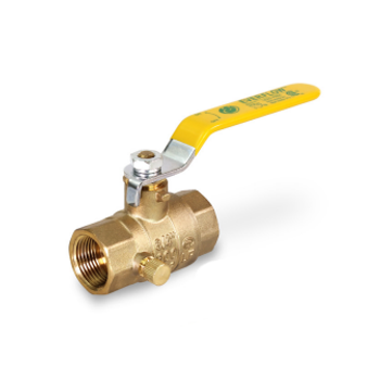 Everflow 405T001-NL 1" IPS Brass Ball Valve With Drain (Lead Free)