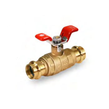 Everflow 315R034-NL 3/4" Press Double-O-Ring T-Handle Ball Valve (Lead Free)