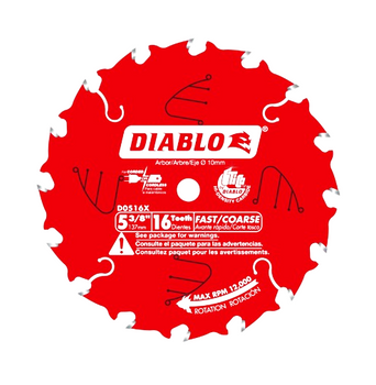 Diablo D0516X 5-3/8 in. x 16 Tooth Framing Trim Saw Blade