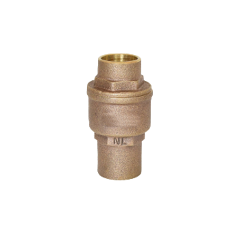 1" Bronze In-Line C X C Spring Check Valve (No Lead)