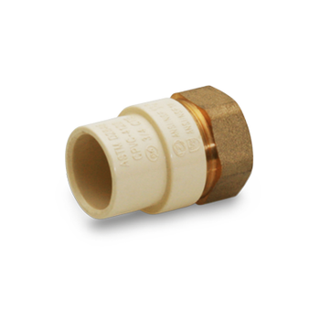 Everflow BRCPF034-NL 3/4" Female Threaded X CPVC Brass Transition Adapter (Lead Free)