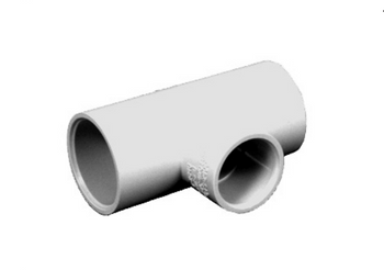 Charlotte Pipe 11234 2" X 2" X 1/2" FlowGuard Gold CPVC CTS Reducer Tee (S x S x S) (CTS 2400)