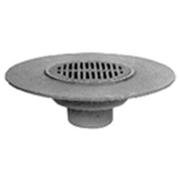 Zurn Z530 4" Inside Caulk  9" Medium-Duty Wide Flange Deck Drain