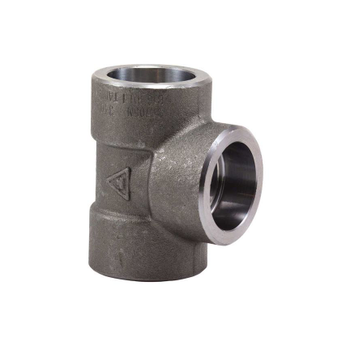 Merit Brass CSW3506-2008 1 1/4" X 1/2" Forged Carbon Steel A105N Socket Weld Reducing Tee Class 3000