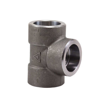 Merit Brass CSW3506-2416 1 1/2" X 1" Forged Carbon Steel A105N Socket Weld Reducing Tee Class 3000