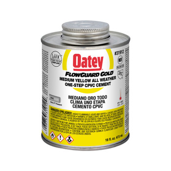 Oatey 31912 16 Oz. FlowGuard Gold 1-Step Yellow Cement