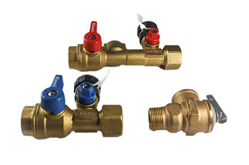 Rinnai MIVK‑T‑LW Isolation Valve Kit (Hot & Cold Isolation Valves, Brass Construction)