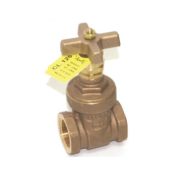 Apollo 3003601 1-1/4" FNPT Bronze Gate Valve, Non-Rising Stem, Threaded Bonnet, Class 125
