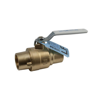 Apollo 77FLF20601 1-1/4" 2 x Solder Lead-Free DZR Brass Full Port Ball Valve with Standard Configuration, 600 PSI