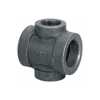 SCI Fig. 3360R 2" x 1" Cast Iron Threaded Reducing Cross Class 125