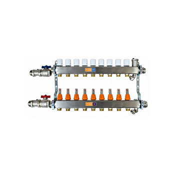IVAR 514209MNAK1 1-1/4" Stainless Steel 9 Port Hydronic Manifold Kit