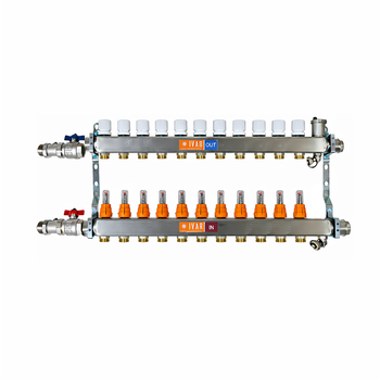 IVAR 514211MNAK1 1-1/4" Stainless Steel 11 Port Hydronic Manifold Kit
