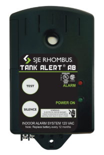 SJE Rhombus 1021932 Tank Alert® AB Indoor Tank Alarm with Auto Reset and Battery Backup No Float