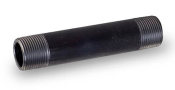 Everflow NPBL1880 1/8" X 8" Black Steel Nipple