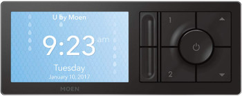 Moen TS3304BL U by Moen Shower Smart Home Connected Digital Bathroom Controller, 4-Outlet, Wall Mounted, Matte Black