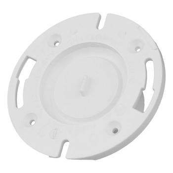 Charlotte Pipe (PVC 00815K 0600) 4" X 4/4" X 3" DWV Flush Flush Closet Flange with Knock Out (Hub)