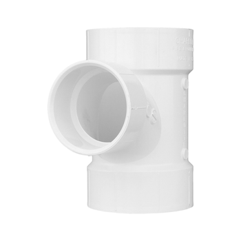 Charlotte Pipe (PVC 00401 2600) 8" X 8" X 6" DWV Sanitary Tee, Reducing