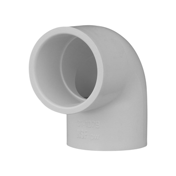 Charlotte Pipe 406-005 1/2" PVC Sch. 40, 90° Elbow (Socket X Socket)