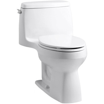 KOHLER 3810-0 Santa Rosa Comfort Height Elongated 1.28 GPF Toilet with AquaPiston Flush Technology and Left-Hand Trip Lever, White