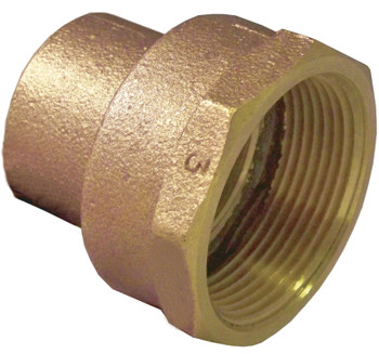 Elkhart 56900 1 1/2" X 1" Cast Brass Female Reducing Adapter Lead-Free (C x F)