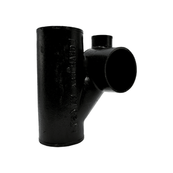 Charlotte Pipe 00625 4" X 4" X 2" X 4" Cast Iron No Hub Vented Closet Tee With 2" Top Vent Right Hand