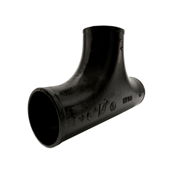 Charlotte Pipe 00617 4" Cast Iron No Hub Single Two-Way Cleanout Tee