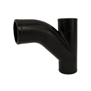 Charlotte Pipe 00263 4" Cast Iron No Hub Combination Wye and 45° Elbow