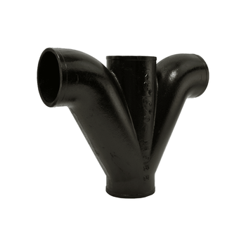 Charlotte Pipe 12028 3" X 2" X 3" X 3" Cast Iron No Hub Figure Five Double Fixture Reducing Fitting