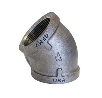 Anvil 0310023809 1" Black Malleable Iron 45° Elbow (Class 150 Standard)