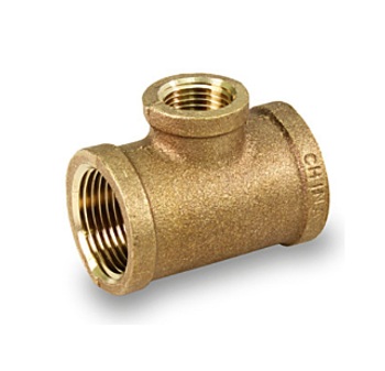 Merit Brass XNL106-202016 1 1/4" X 1" Brass Reducing Tee Lead-Free