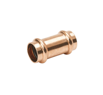 Mueller PF10145 1/2" Copper Small Coupling With Staked Stop (P X P)
