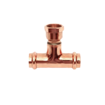 Mueller PF02577 3/4'' X 3/4'' X 1/4'' Copper Small Female Reducing Tee (P X P X FPT)