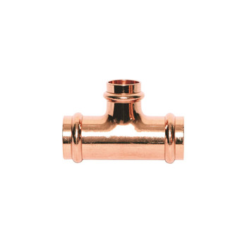 Mueller PF04082 1" X 1" X 1 1/4" Copper Small Reducing Tee (P X P X P)