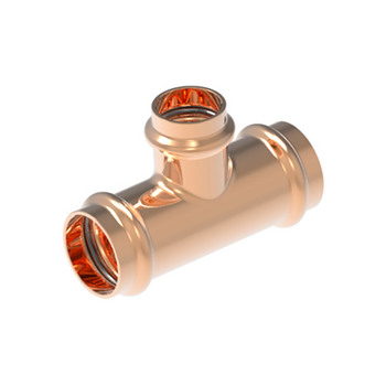 Apollo 10077749 ApolloPress 811R 1 1/4" X 1 1/4" X 3/4" Copper Press Small Diameter Reducing Tee (P X P X P)