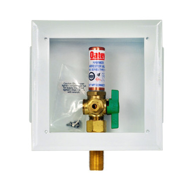Oatey (39140) Metal Metal Ice Maker Outlet Box with Water Hammer