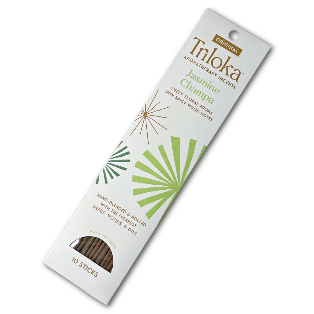 De l’usage des Herbes, Encens ハーブ　御香　仏語 Triloka Herbal Incense Sticks - Jasmine Champa - Good Scents