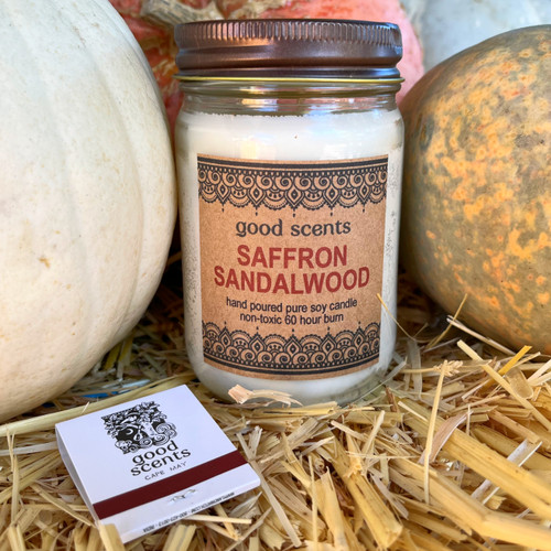 Saffron Sandalwood Candle - Good Scents Private Label