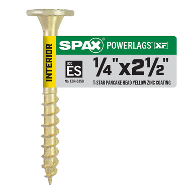 【SCREW_BAR】 T-STAR PANCAKE HEAD YELLOW ZINC POWERLAGS® XF | SPAX US