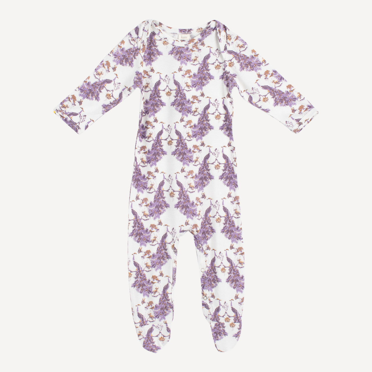Lap Neck Footie Bamboo Peacock Kate Quinn