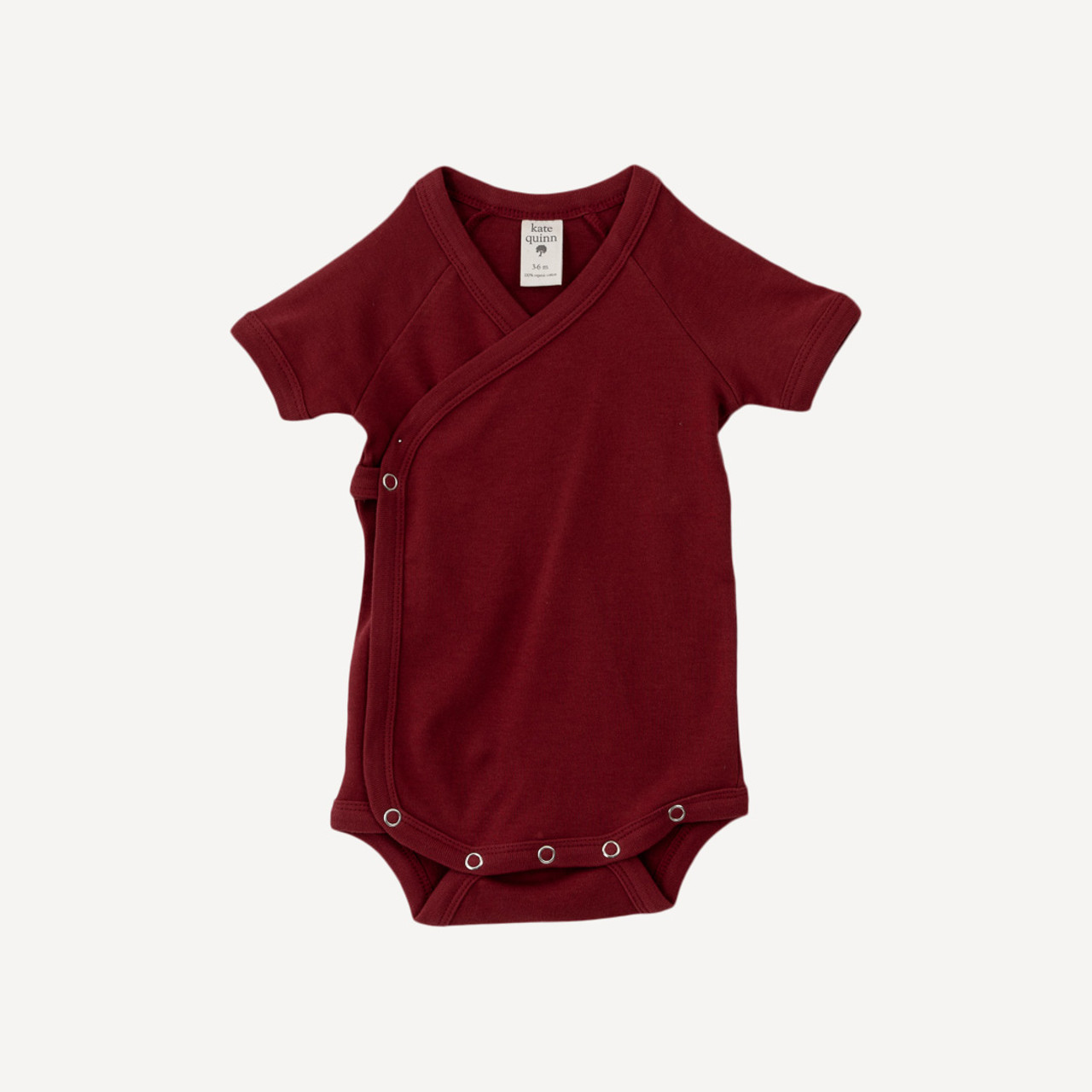 Short Sleeve Kimono Bodysuit Organic Cotton Garnet Kate Quinn