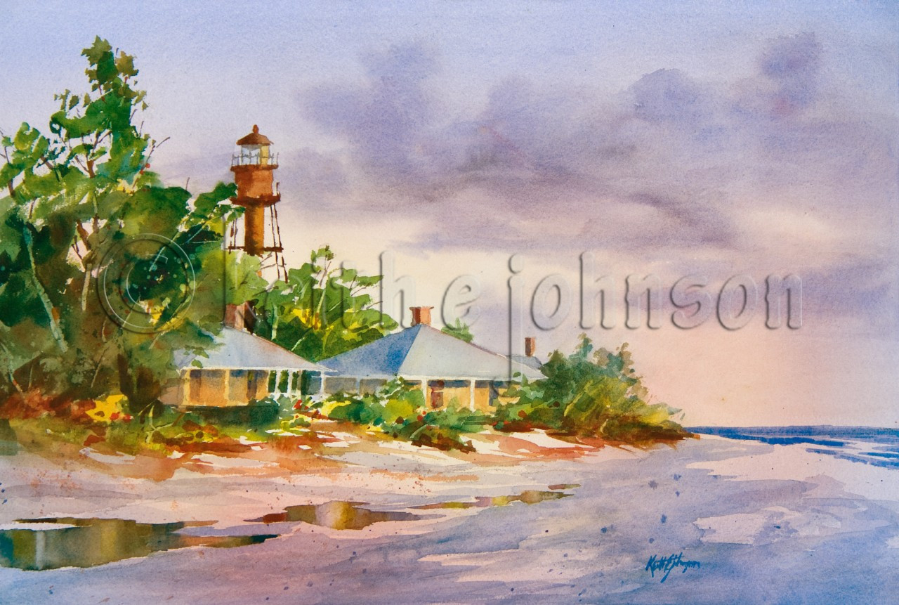 Sanibel Lighthouse The Art of Keith E Johnson